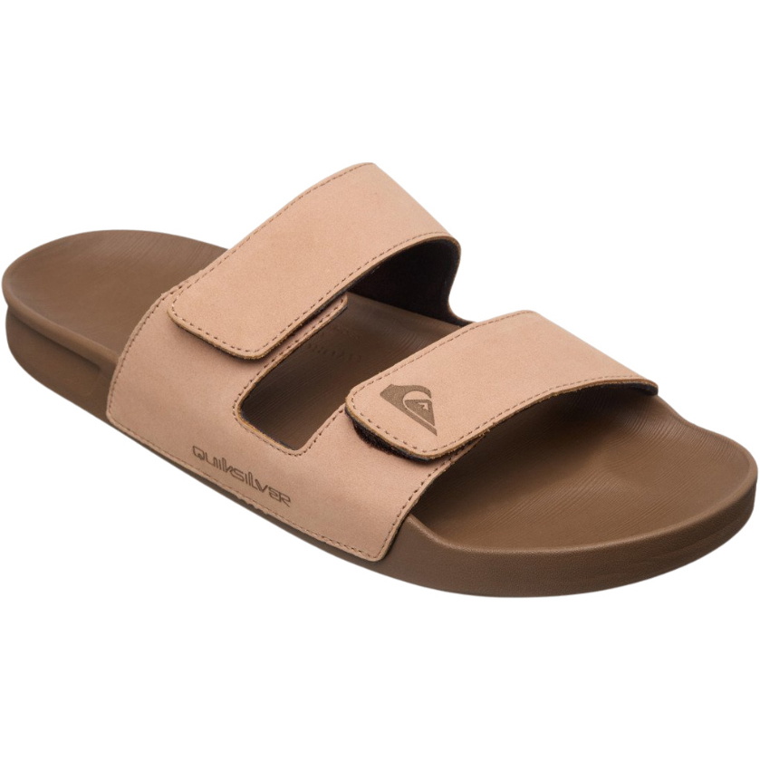 2026 Quiksilver Hommes Sandales En Cuir Rivi à Double Réglage AQYL101256 - Sand